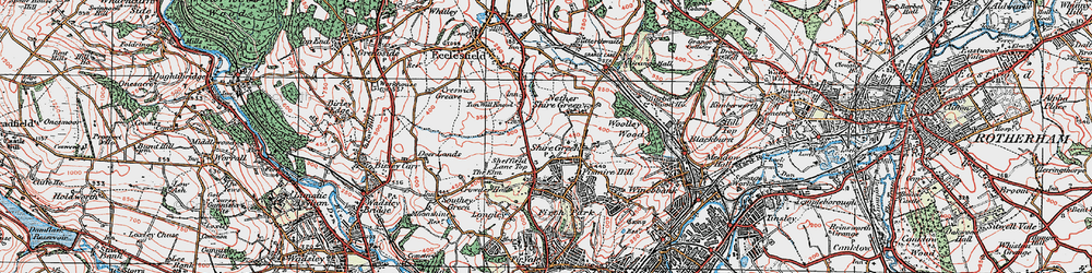 Old map of Shiregreen in 1923