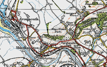 Old map of Shirehampton in 1919