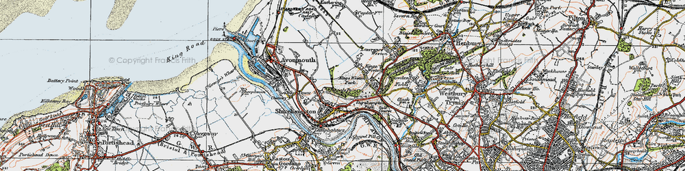 Old map of Shirehampton in 1919