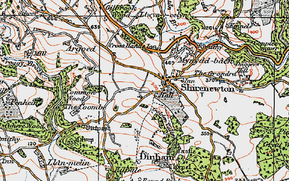Old map of Shirenewton in 1919
