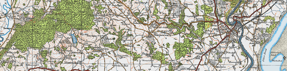 Old map of Shirenewton in 1919