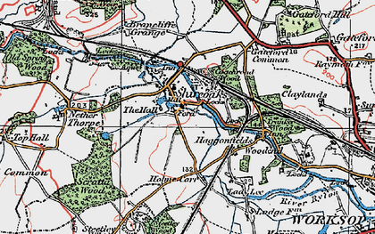 Old map of Shireoaks in 1923