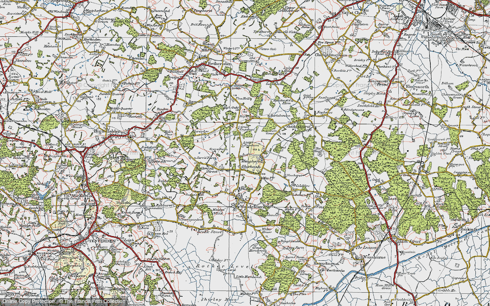 Old Map of Shirkoak, 1921 in 1921