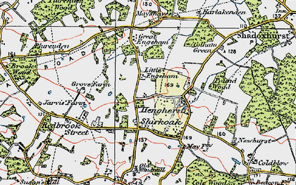 Old map of Shirkoak in 1921