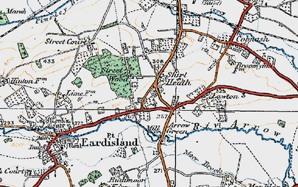 Old map of Shirl Heath in 1920