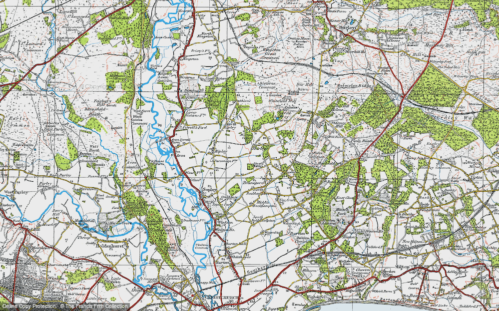 Old Map of Shirley, 1919 in 1919