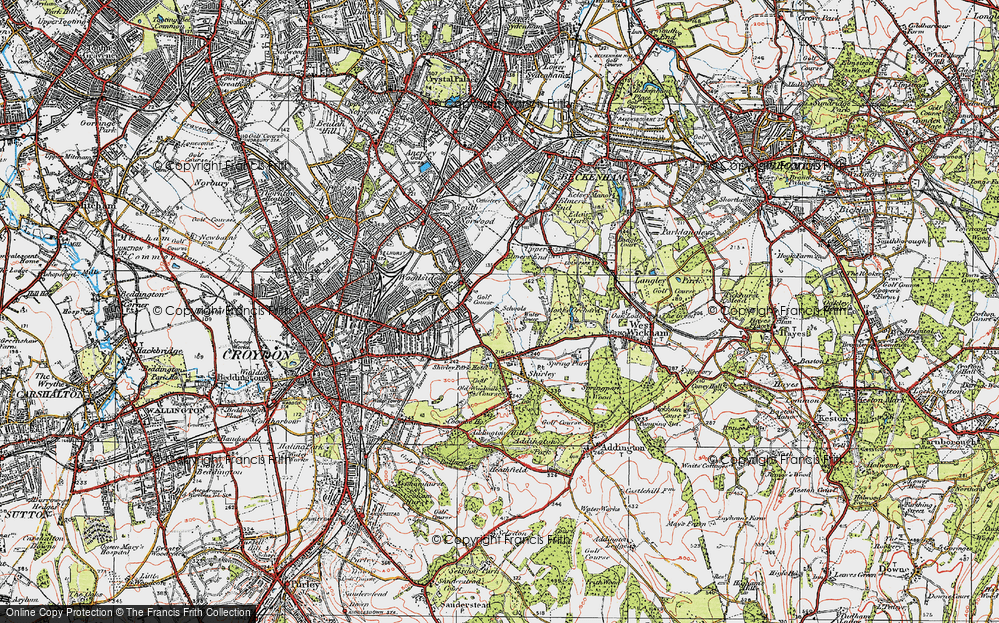 Old Map of Shirley, 1920 in 1920