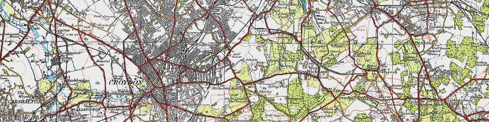 Old map of Shirley in 1920