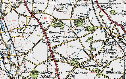 Old map of Shirley in 1921