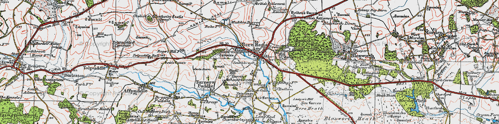 Old map of Shitterton in 1919