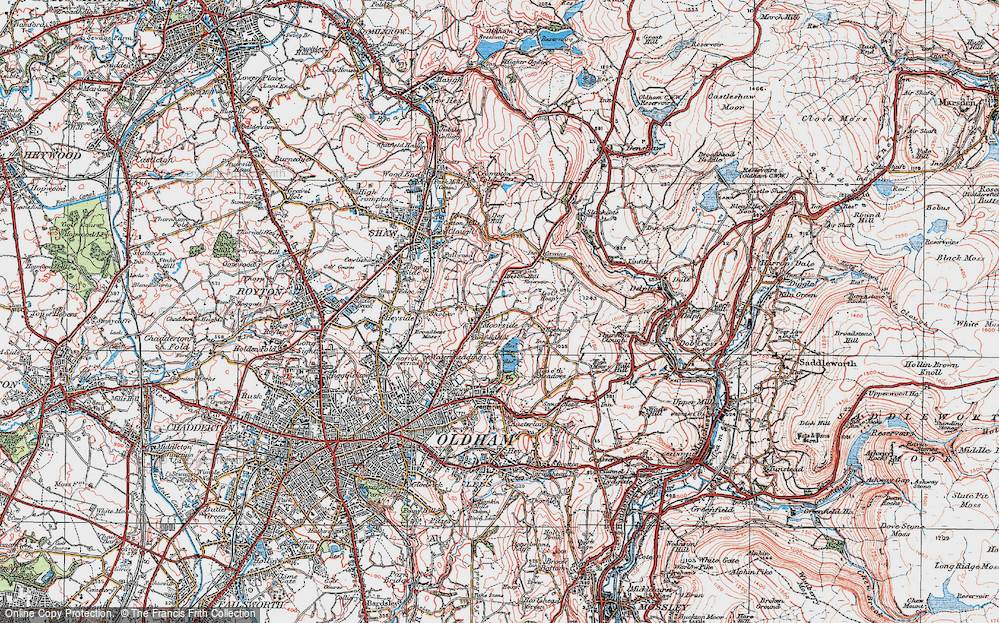 Old Map of Sholver, 1924 in 1924