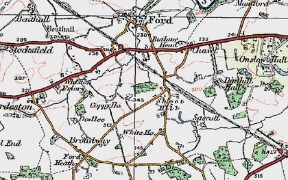Old map of Shoot Hill in 1921