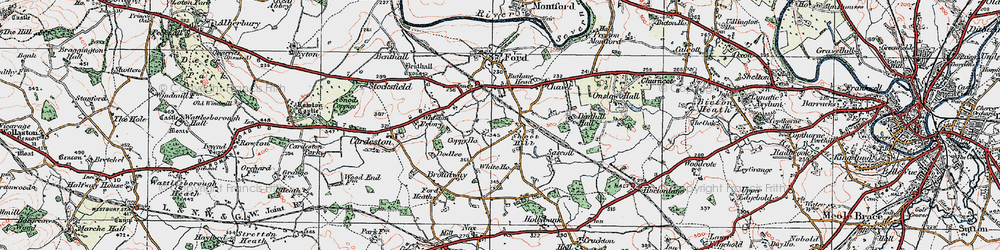 Old map of Shoot Hill in 1921