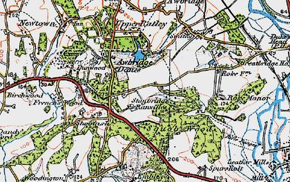 Old map of Shootash in 1919