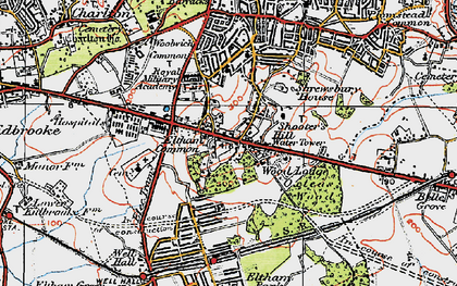 Old map of Shooters Hill in 1920