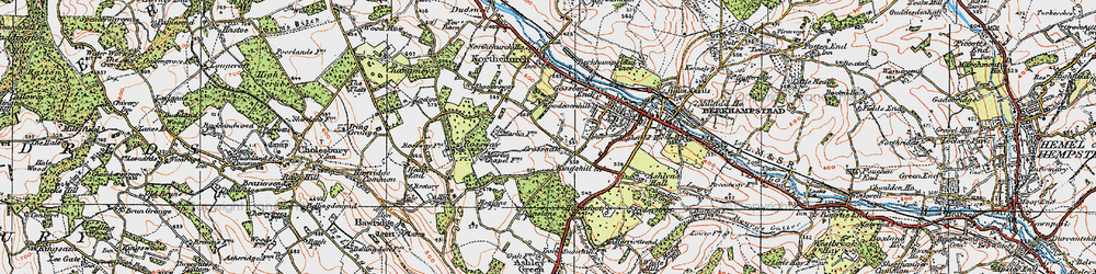 Old map of Shootersway in 1920