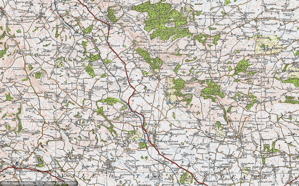 Old Map of Shopnoller, 1919 in 1919