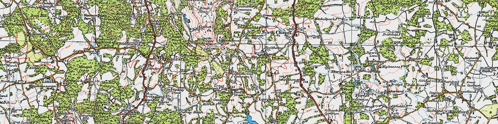 Old map of Abesters in 1920