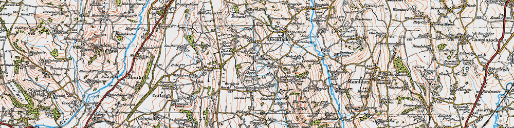 Old map of Shore Bottom in 1919