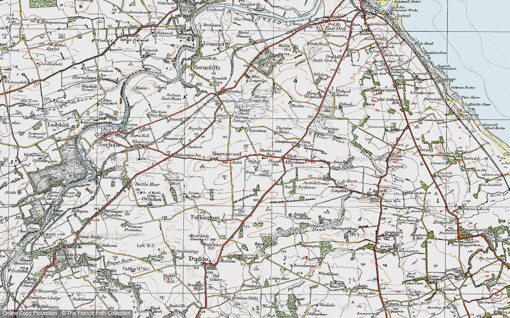 Old Map of Shoresdean, 1926 in 1926