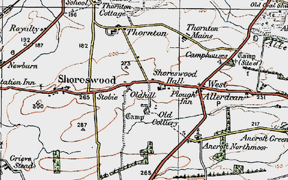 Old map of Shoresdean in 1926