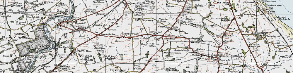 Old map of Shoresdean in 1926