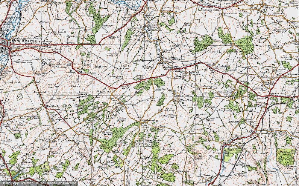 Old Map of Shorley, 1919 in 1919
