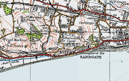 Old map of Shorncliffe Camp in 1920