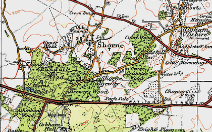 Old map of Shorne Ridgeway in 1920