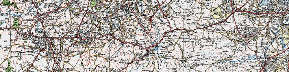 Old map of Short Cross in 1921