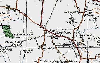 Old map of Short Green in 1920