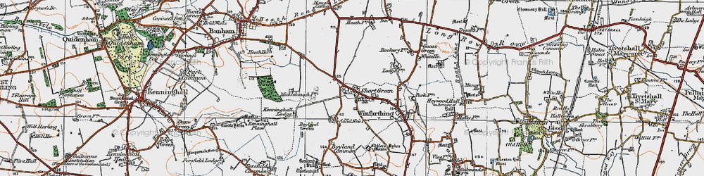 Old map of Short Green in 1920