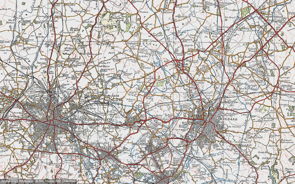 Old Map of Short Heath, 1921 in 1921
