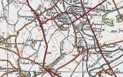 Old map of Short Heath in 1921
