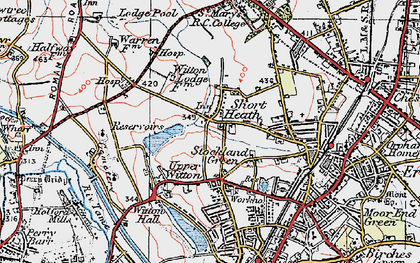 Old map of Short Heath in 1921