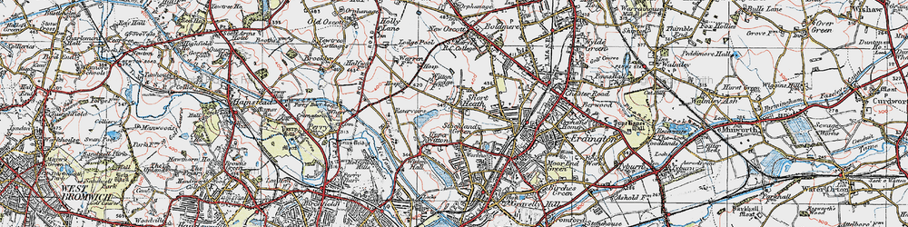 Old map of Short Heath in 1921