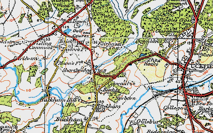 Old map of Buckham Hill in 1920