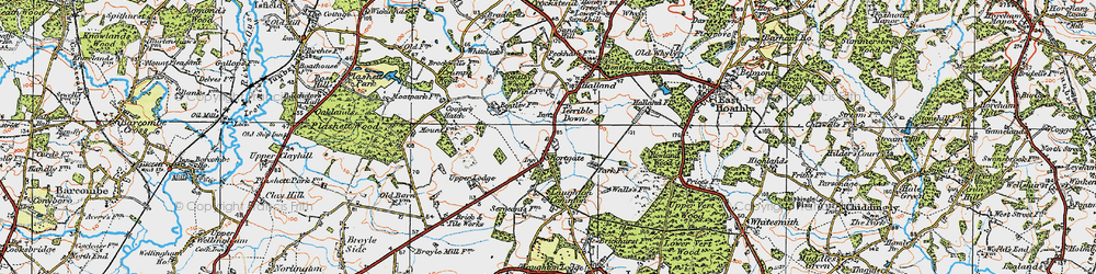 Old map of Shortgate in 1920
