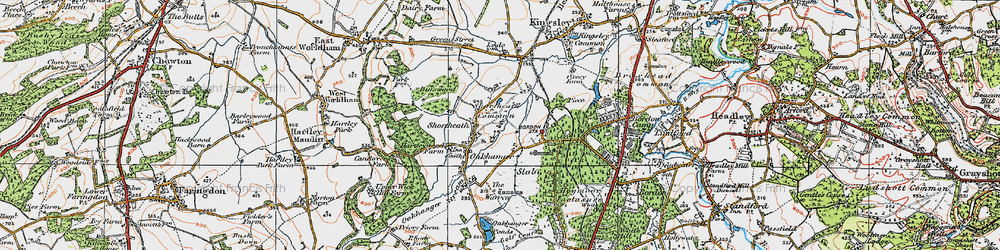 Old map of Binswood in 1919