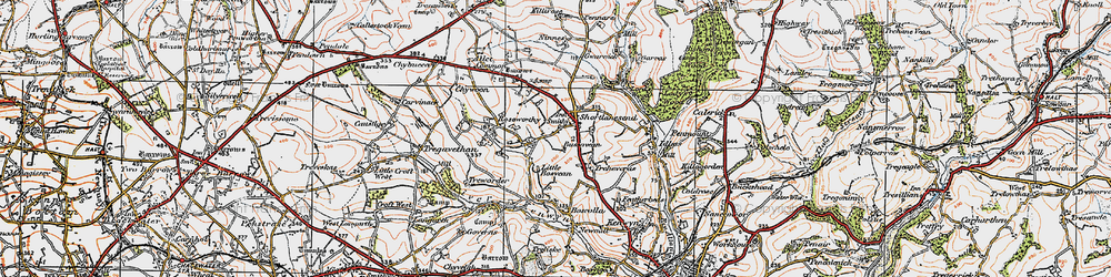 Old map of Bussavean in 1919