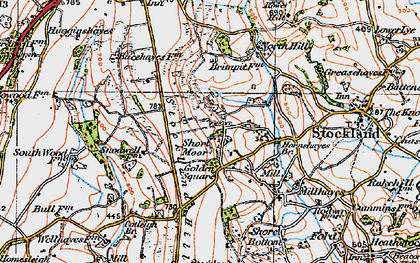 Old map of Shortmoor in 1919