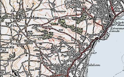 Old map of Shorton in 1919