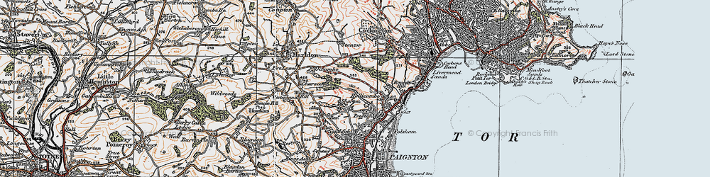 Old map of Shorton in 1919