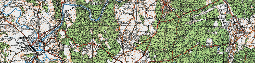 Old map of Shortstanding in 1919