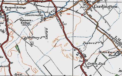 Old map of Shortstown in 1919