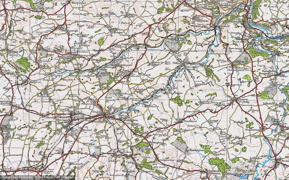 Old Map of Shoscombe, 1919 in 1919