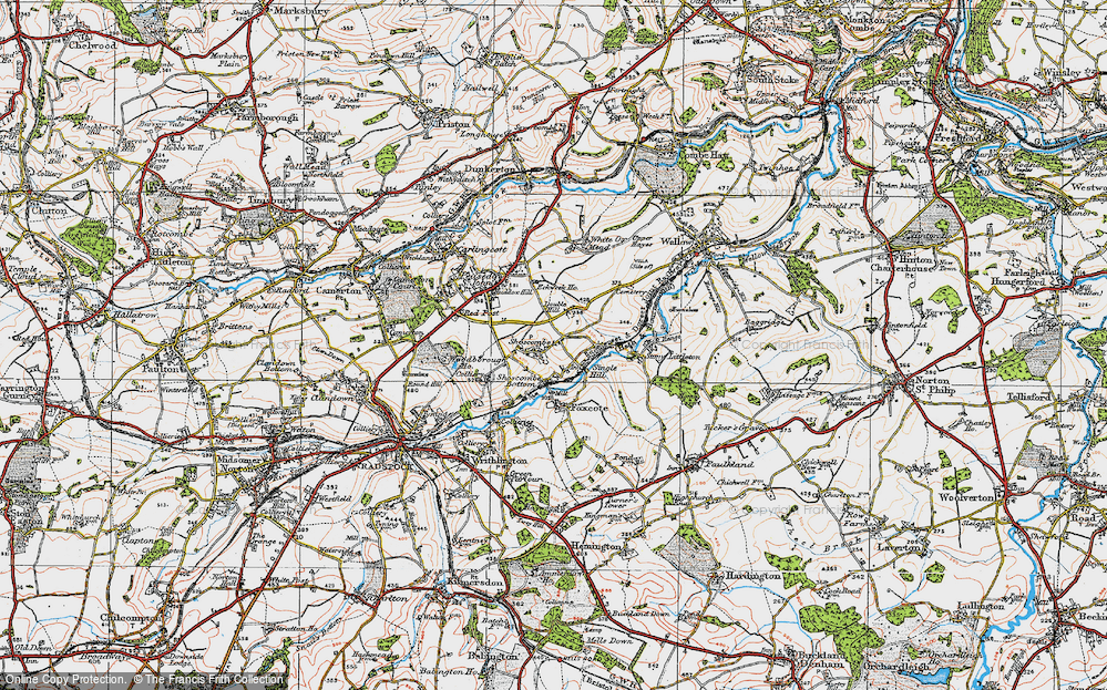 Old Map of Shoscombe Vale, 1919 in 1919