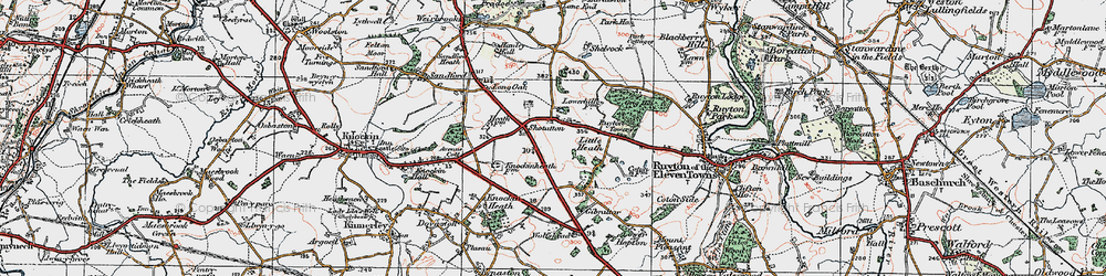 Old map of Shotatton in 1921