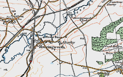 Old map of Shotley in 1922