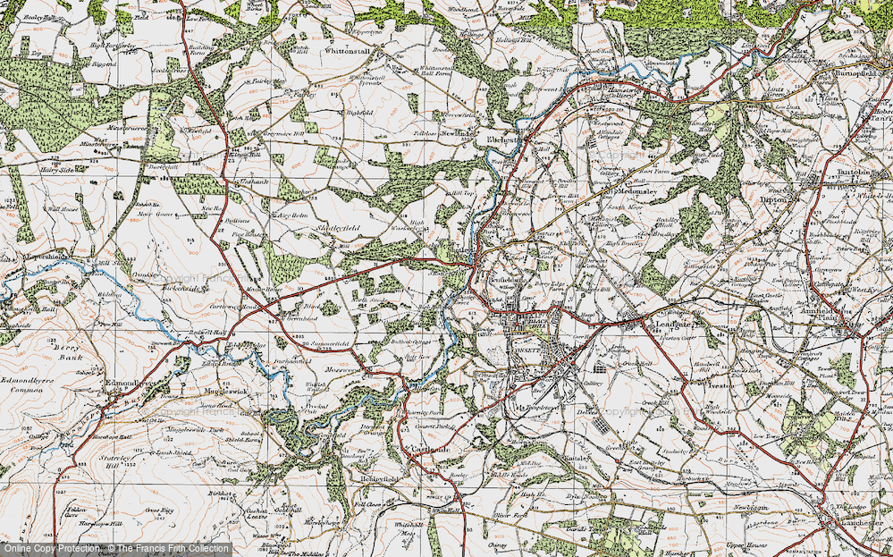 Old Map of Shotley Bridge, 1925 in 1925